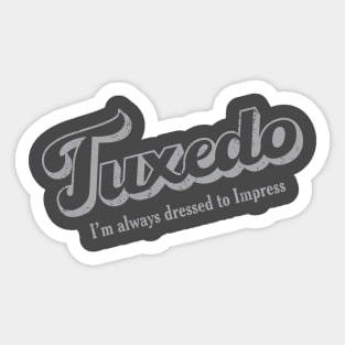 Retro Tuxedo Cat Sticker